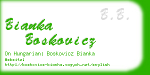 bianka boskovicz business card